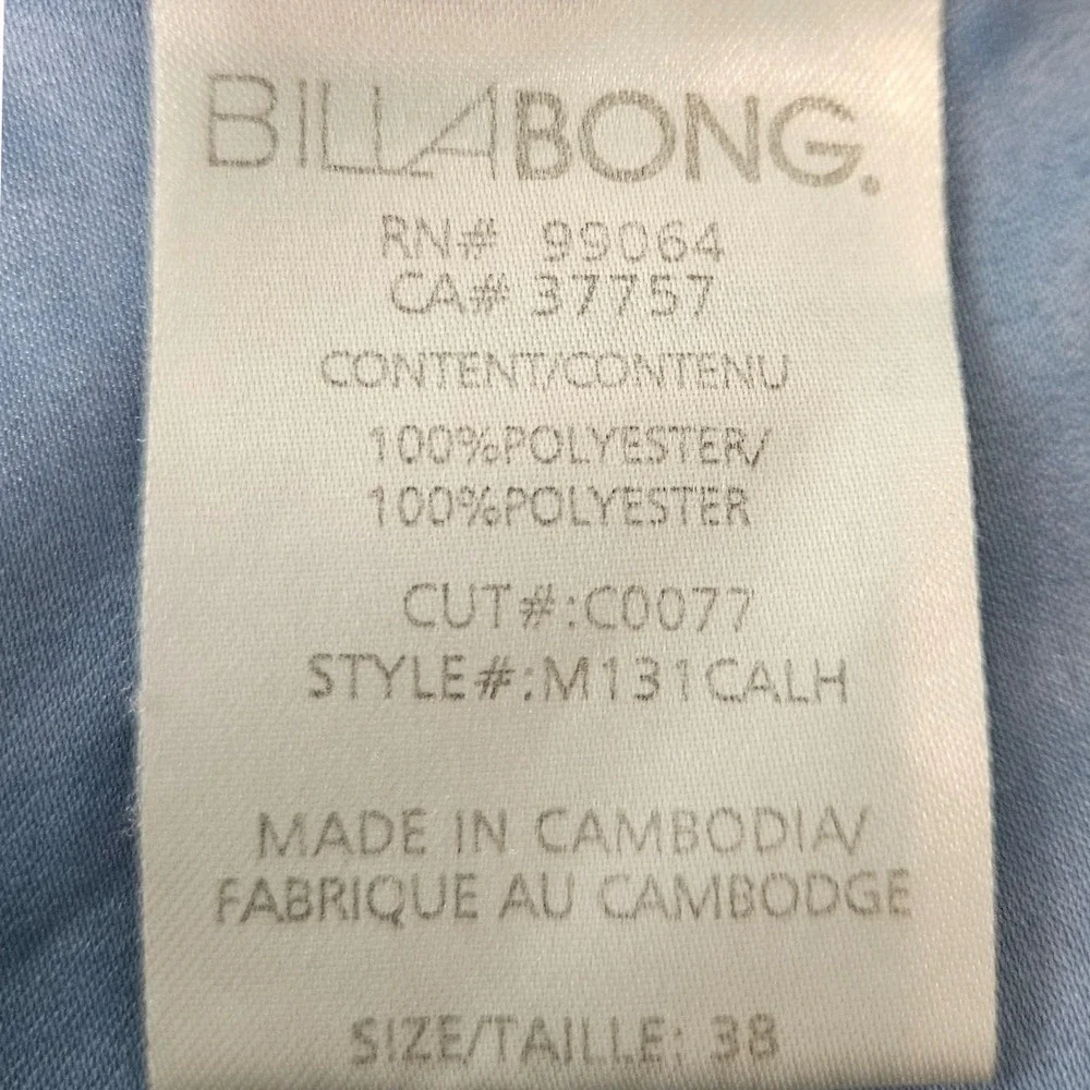 Billabong Mens Blue‎ Board Shorts Swim Trunks Size 38 Two Toned Beach Surfwear